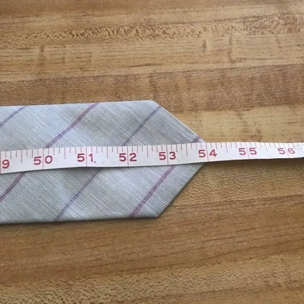 1157 ETIENNE AIGNER Vtg Gray Stripped NECKTIE 55 in X 3 in